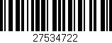 Código de barras (EAN, GTIN, SKU, ISBN): '27534722'