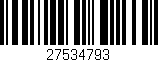 Código de barras (EAN, GTIN, SKU, ISBN): '27534793'