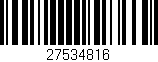Código de barras (EAN, GTIN, SKU, ISBN): '27534816'