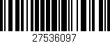 Código de barras (EAN, GTIN, SKU, ISBN): '27536097'