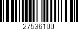 Código de barras (EAN, GTIN, SKU, ISBN): '27536100'