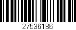 Código de barras (EAN, GTIN, SKU, ISBN): '27536186'