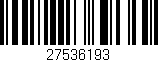 Código de barras (EAN, GTIN, SKU, ISBN): '27536193'