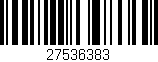 Código de barras (EAN, GTIN, SKU, ISBN): '27536383'