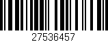 Código de barras (EAN, GTIN, SKU, ISBN): '27536457'