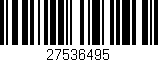Código de barras (EAN, GTIN, SKU, ISBN): '27536495'