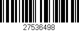 Código de barras (EAN, GTIN, SKU, ISBN): '27536498'