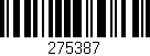 Código de barras (EAN, GTIN, SKU, ISBN): '275387'