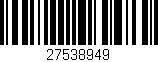 Código de barras (EAN, GTIN, SKU, ISBN): '27538949'