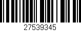 Código de barras (EAN, GTIN, SKU, ISBN): '27539345'