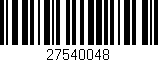 Código de barras (EAN, GTIN, SKU, ISBN): '27540048'
