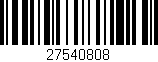 Código de barras (EAN, GTIN, SKU, ISBN): '27540808'