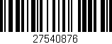 Código de barras (EAN, GTIN, SKU, ISBN): '27540876'