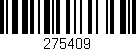 Código de barras (EAN, GTIN, SKU, ISBN): '275409'