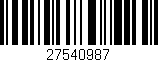 Código de barras (EAN, GTIN, SKU, ISBN): '27540987'