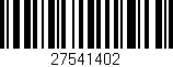 Código de barras (EAN, GTIN, SKU, ISBN): '27541402'