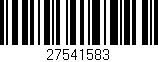 Código de barras (EAN, GTIN, SKU, ISBN): '27541583'