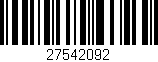 Código de barras (EAN, GTIN, SKU, ISBN): '27542092'
