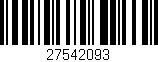 Código de barras (EAN, GTIN, SKU, ISBN): '27542093'