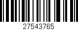 Código de barras (EAN, GTIN, SKU, ISBN): '27543765'