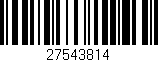 Código de barras (EAN, GTIN, SKU, ISBN): '27543814'