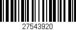 Código de barras (EAN, GTIN, SKU, ISBN): '27543920'