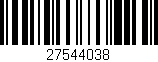 Código de barras (EAN, GTIN, SKU, ISBN): '27544038'