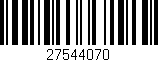 Código de barras (EAN, GTIN, SKU, ISBN): '27544070'