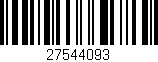 Código de barras (EAN, GTIN, SKU, ISBN): '27544093'