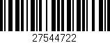 Código de barras (EAN, GTIN, SKU, ISBN): '27544722'