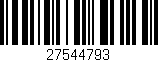 Código de barras (EAN, GTIN, SKU, ISBN): '27544793'