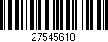 Código de barras (EAN, GTIN, SKU, ISBN): '27545618'