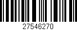 Código de barras (EAN, GTIN, SKU, ISBN): '27546270'
