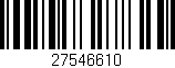 Código de barras (EAN, GTIN, SKU, ISBN): '27546610'