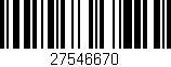 Código de barras (EAN, GTIN, SKU, ISBN): '27546670'