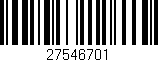Código de barras (EAN, GTIN, SKU, ISBN): '27546701'