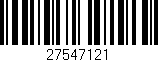 Código de barras (EAN, GTIN, SKU, ISBN): '27547121'