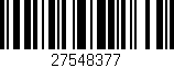 Código de barras (EAN, GTIN, SKU, ISBN): '27548377'