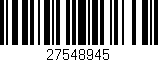 Código de barras (EAN, GTIN, SKU, ISBN): '27548945'