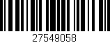Código de barras (EAN, GTIN, SKU, ISBN): '27549058'
