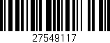 Código de barras (EAN, GTIN, SKU, ISBN): '27549117'