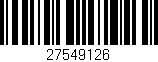 Código de barras (EAN, GTIN, SKU, ISBN): '27549126'