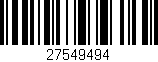 Código de barras (EAN, GTIN, SKU, ISBN): '27549494'