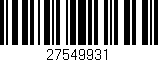 Código de barras (EAN, GTIN, SKU, ISBN): '27549931'