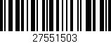 Código de barras (EAN, GTIN, SKU, ISBN): '27551503'