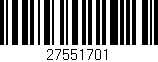 Código de barras (EAN, GTIN, SKU, ISBN): '27551701'