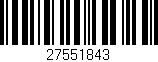 Código de barras (EAN, GTIN, SKU, ISBN): '27551843'