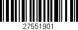 Código de barras (EAN, GTIN, SKU, ISBN): '27551901'