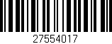 Código de barras (EAN, GTIN, SKU, ISBN): '27554017'