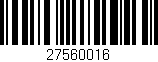 Código de barras (EAN, GTIN, SKU, ISBN): '27560016'